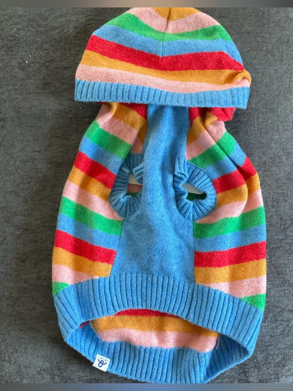 NWT Oodles Hooded Striped Fall Dog Sweater, size Large (25-45 lbs)